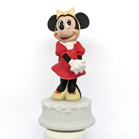 Disney Minnie Mouse Musical Figurine Vintage Korea When You Wish Upon a Star - Picture 1 of 10